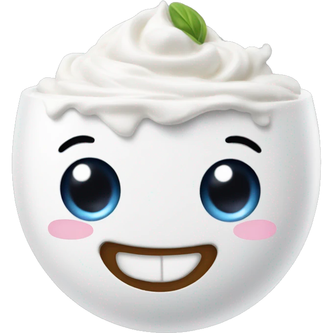 yogurt withspon and smile emoji