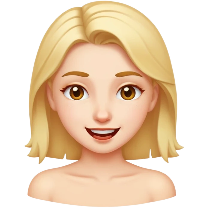 A girl winking emoji