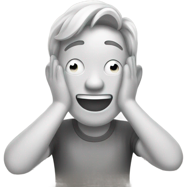 Giggle with hand on face  emoji