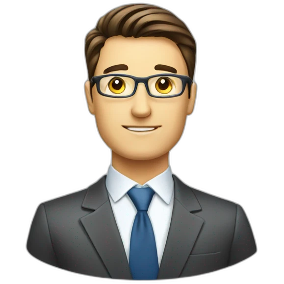 businessmen with rise chart emoji