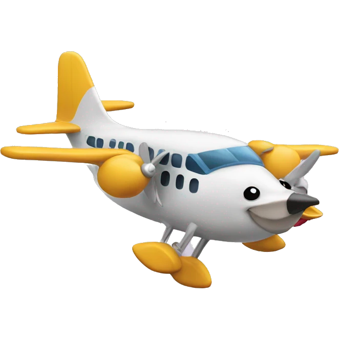 duck in an airplane emoji