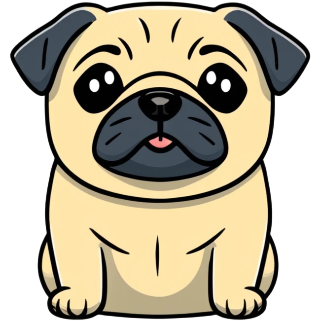 cool pug emoji