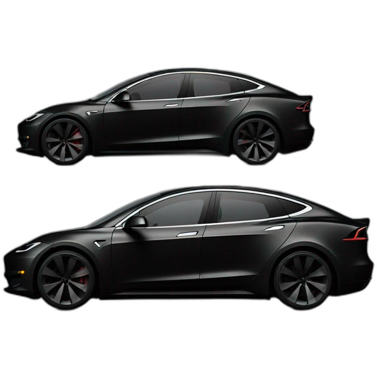 Tesla matte black emoji