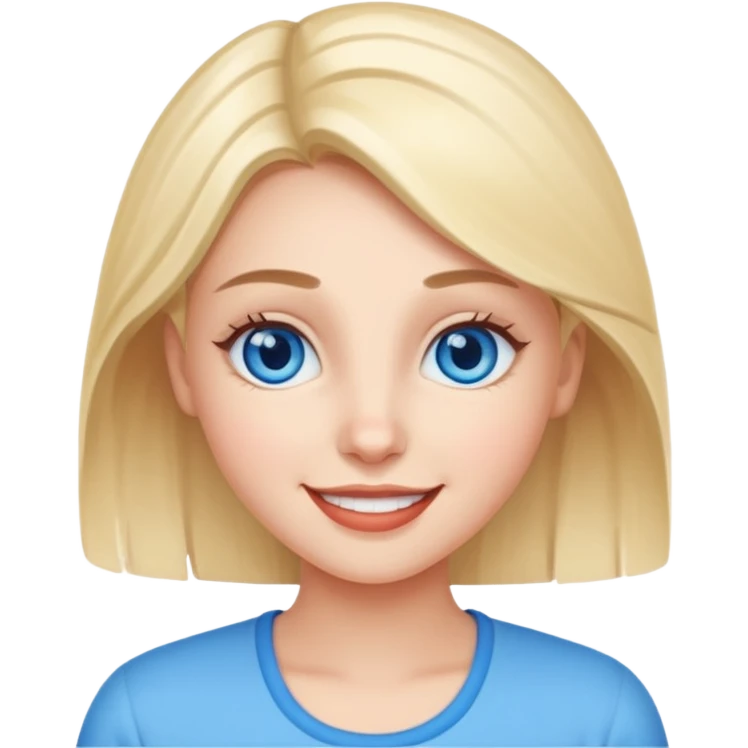 lilly with eyes and smile no face emoji