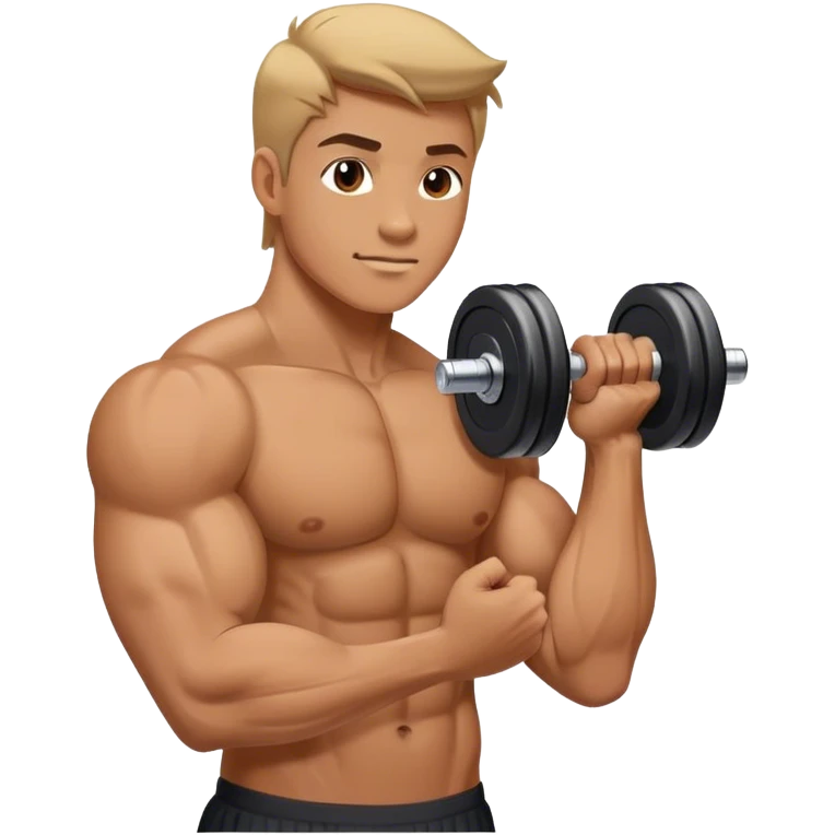 bicep side view holding a dumbbell emoji