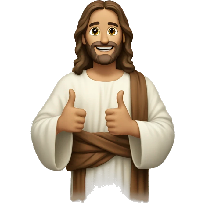 Jesus Christ giving thumbs up emoji