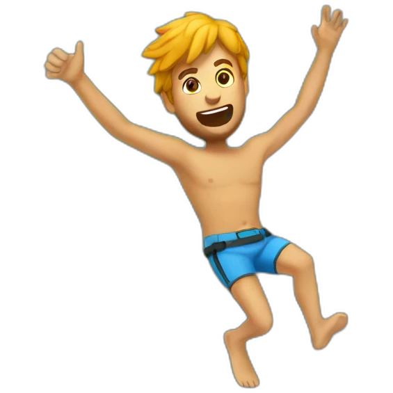 Cliff jumping emoji
