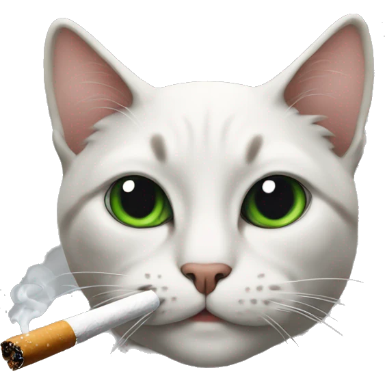 cat smoking emoji