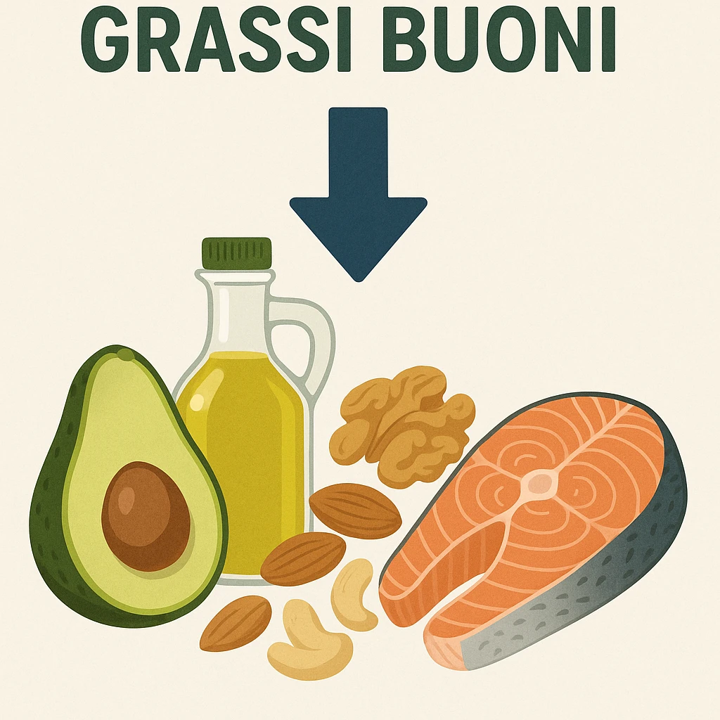Grassi buoni con freccia in basso emoji