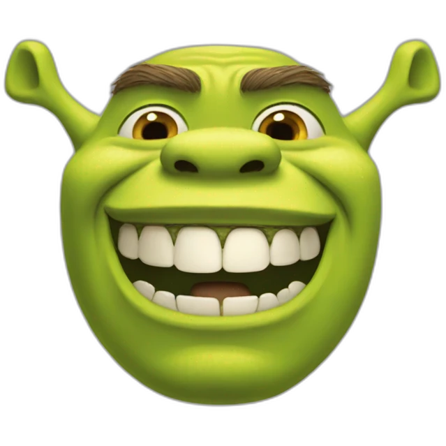 shrek shows teeth emoji