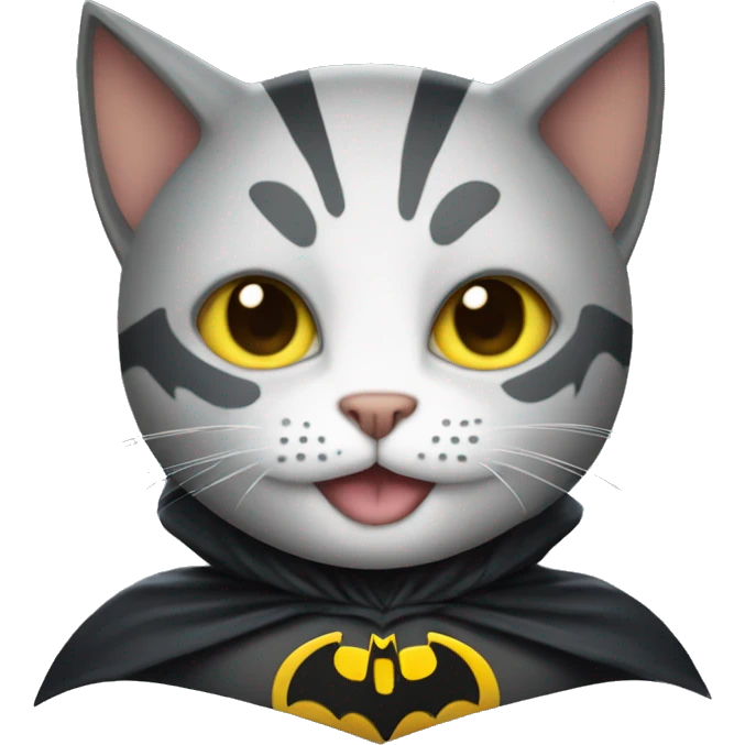 Cat wearing Batman costume  emoji