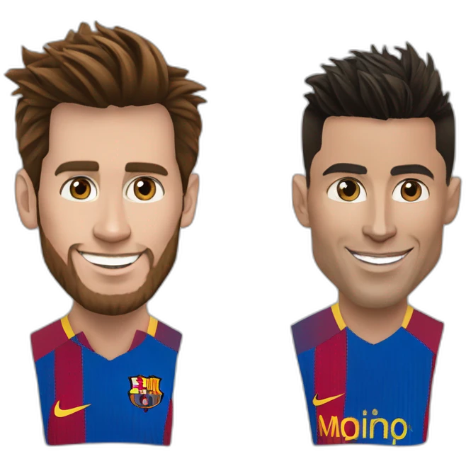 Lionnel Messi et Cristiano Ronaldo emoji