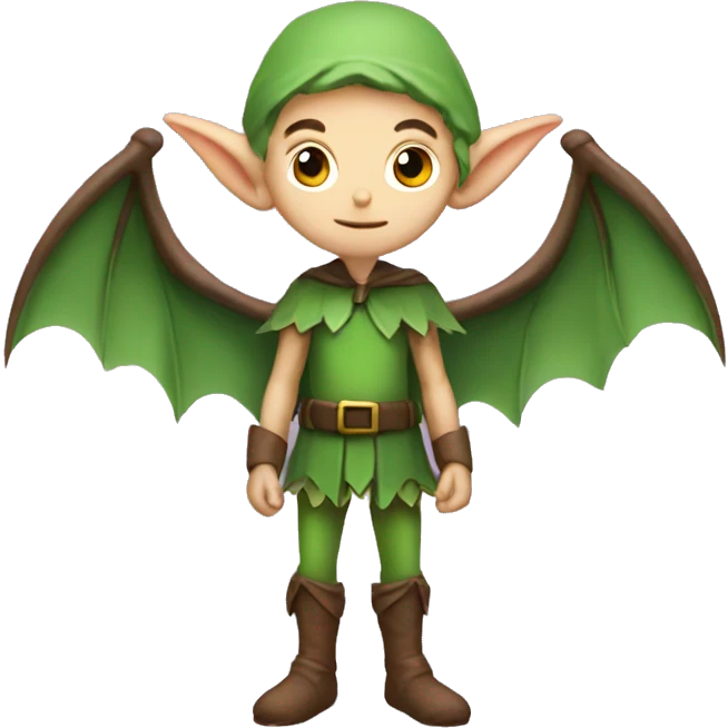 elf with bat wings fantasy emoji