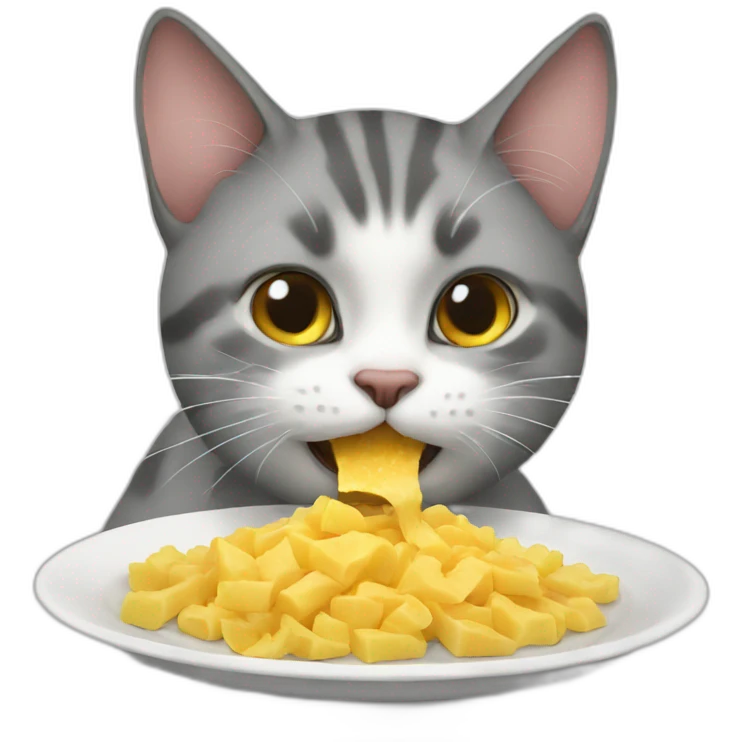 Cat eating  emoji