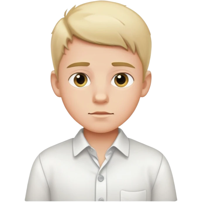 white shirt with three white buttons for a boy emoji