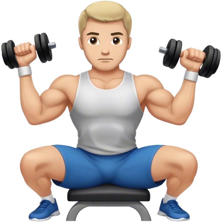 man weighted wrist curl emoji