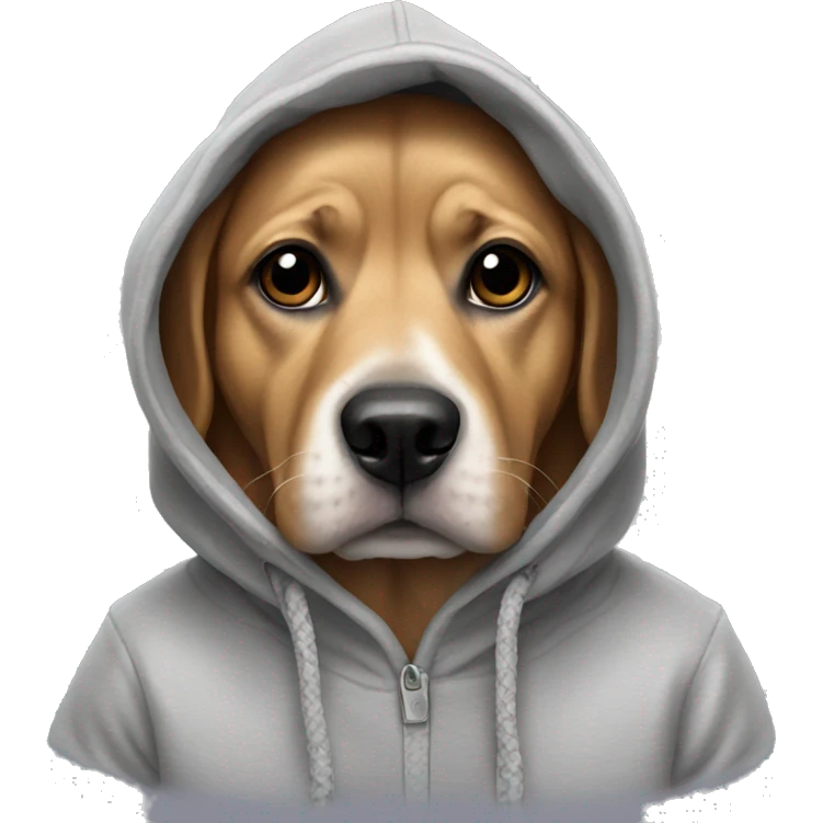 Dog with hoodie emoji
