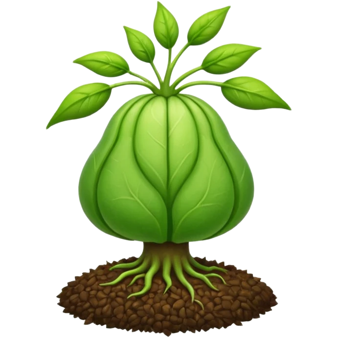 Giant seed growing emoji