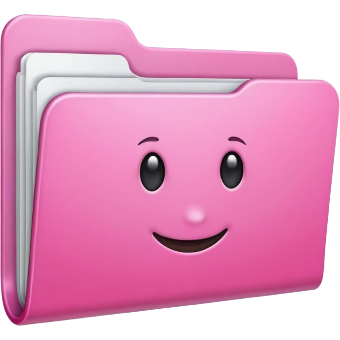 simple pink folder emoji