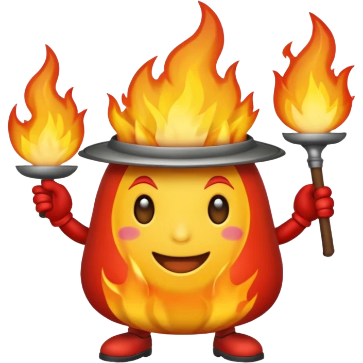 Coroa pegando fogo emoji