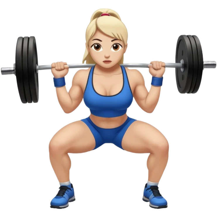 powerlifter bent-over row exercise sexy  emoji