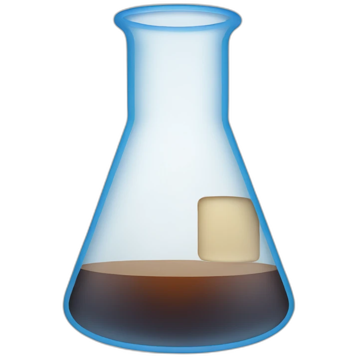 beaker with half blue solution emoji