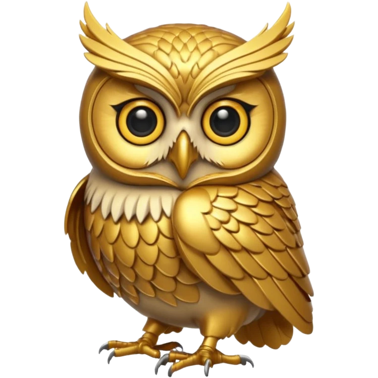 goldene eule für weisheit und wissen emoji