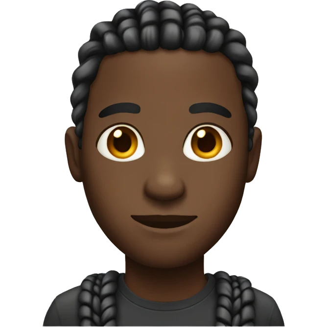 Black man with braids emoji