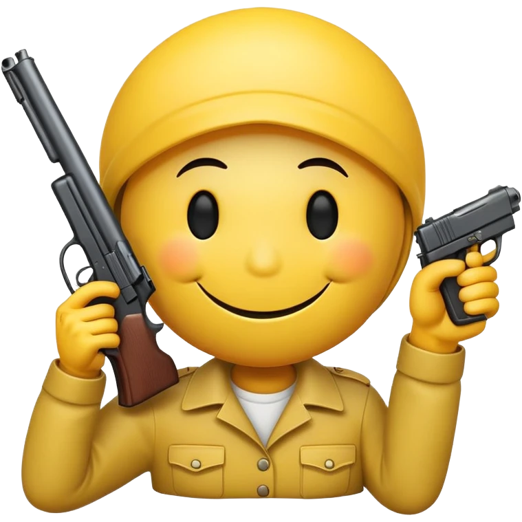 a smiley face holding a gun to the head emoji