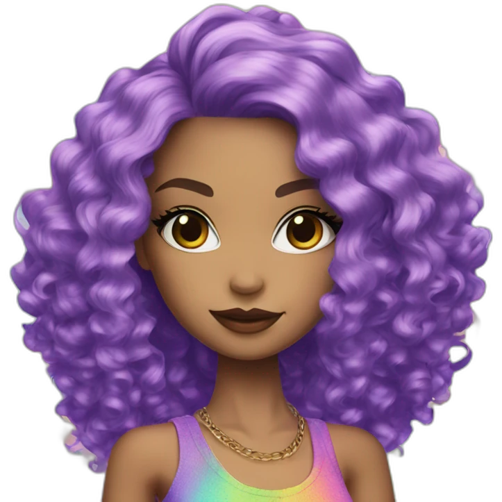 Rainbow high doll naomi emoji