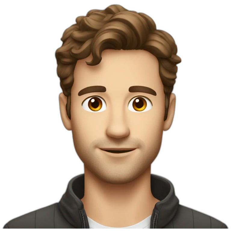 Handsome french guy with brown hair emoji