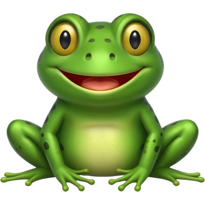 Um sapo dando risada emoji