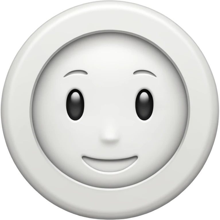 White circle without face emoji