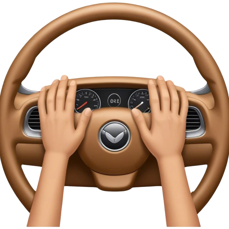 hands on the steering wheel of a car emoji