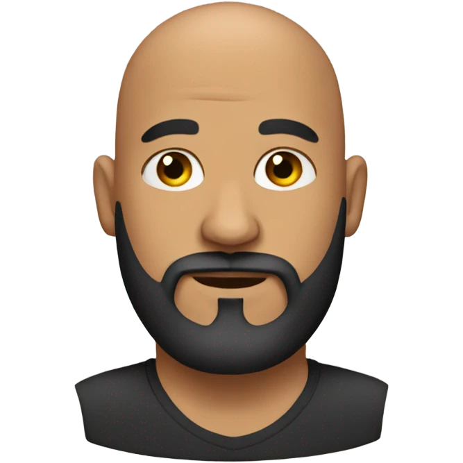 bald man with tattoos and beard emoji