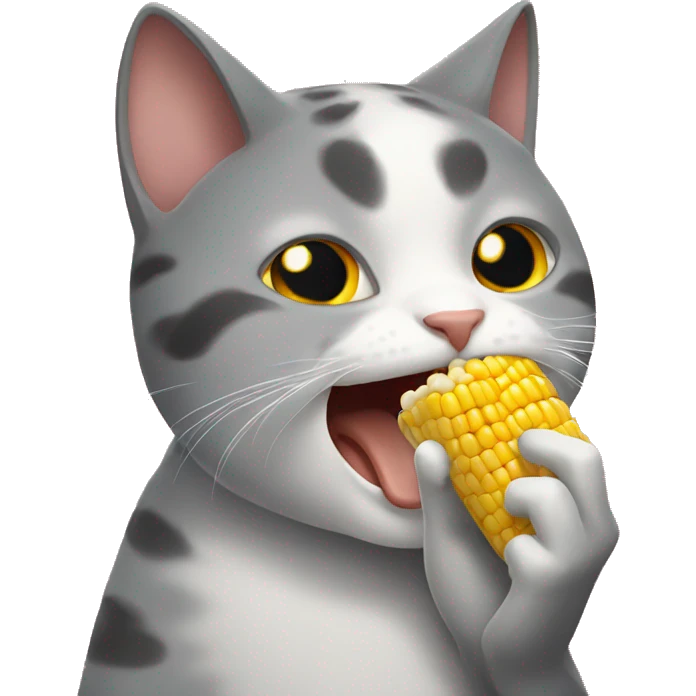 CAT EATING CORN emoji