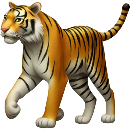 a tiger walking in the jungle emoji