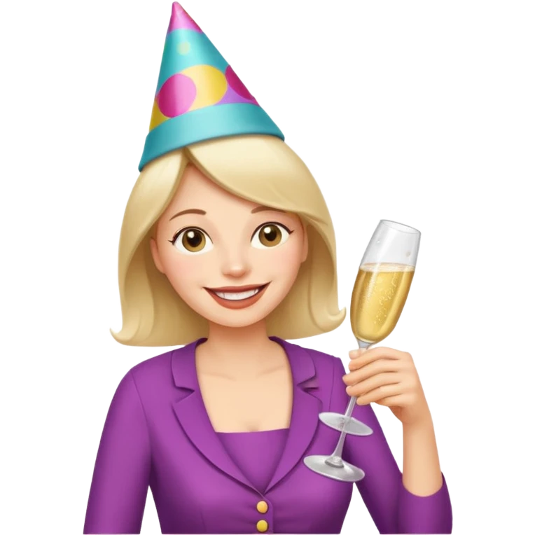 Happy mom is sewing and drinking champagne  emoji