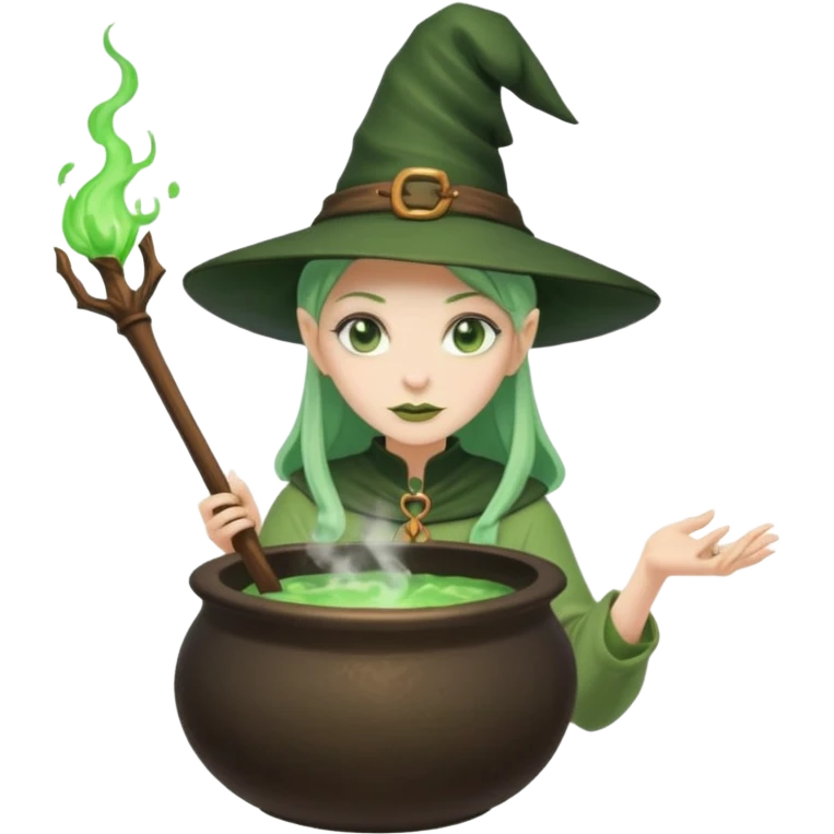 green witch cooking potion emoji