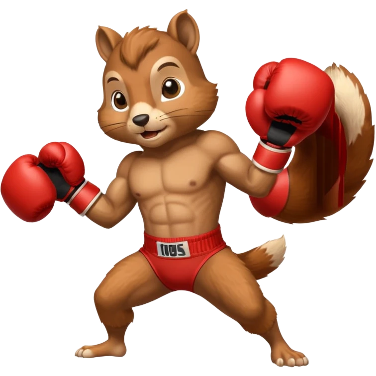 Squirrel kick boxing  emoji