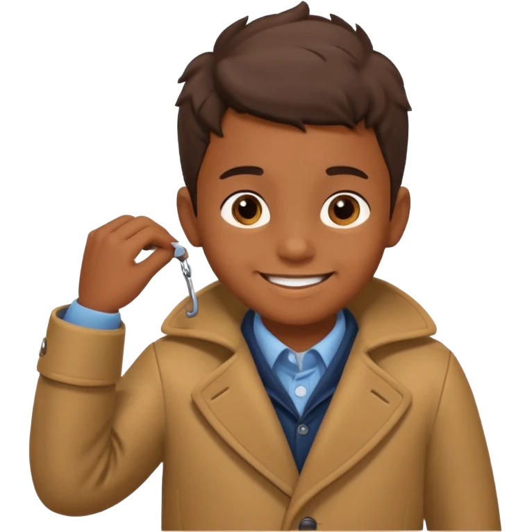 emoji- of a boy putting on his coat emoji