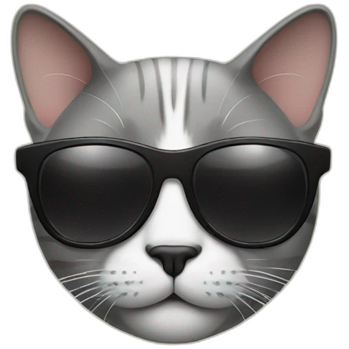 Cat with sunglasses emoji