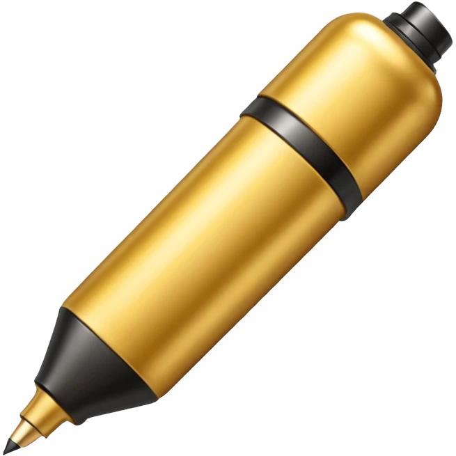 golden permanent marker emoji, with a tip emoji