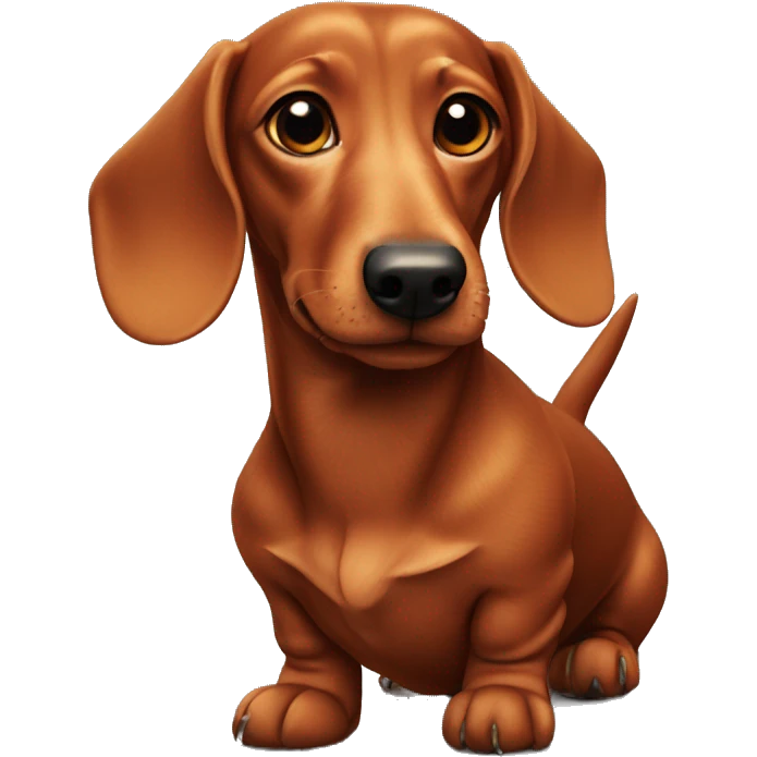 A red-haired dachshund emoji