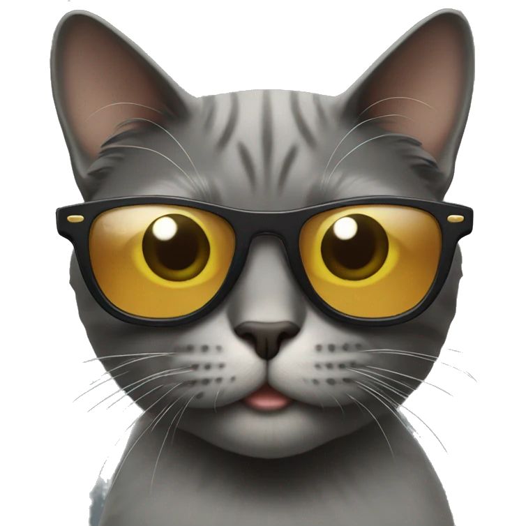 Cat with sunglasses emoji