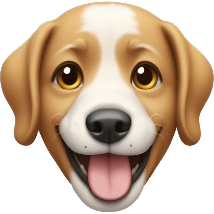 A dog smiling  emoji