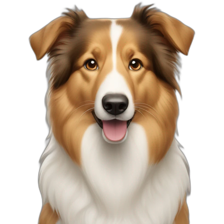collie and shephard dog face without a lot of white emoji