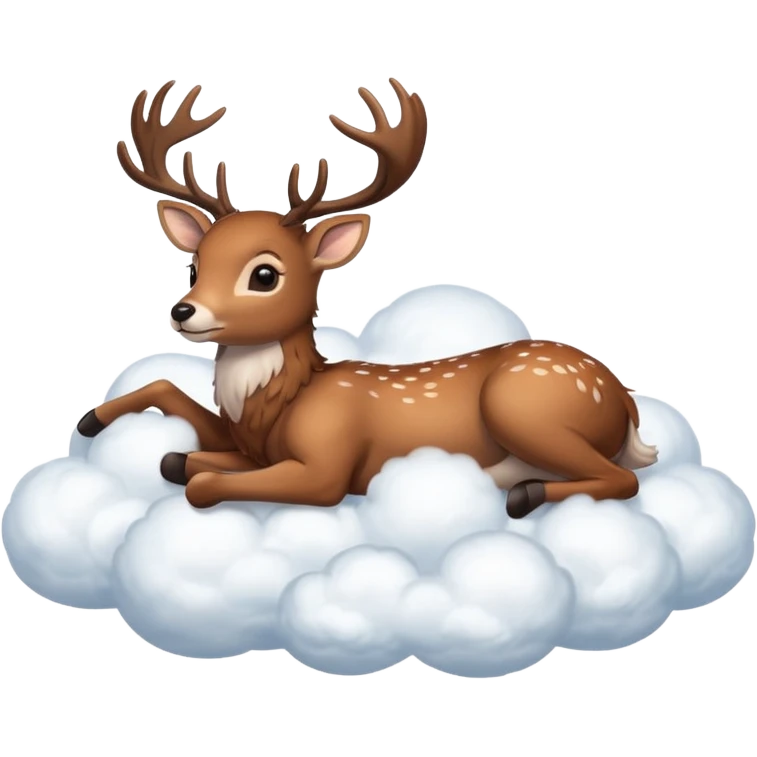 олень лежащий на облоках emoji