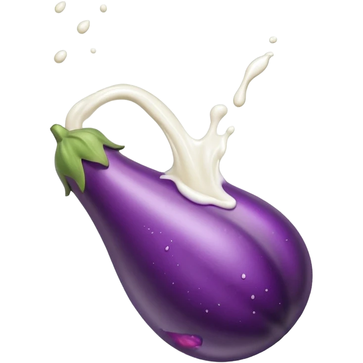 Eggplant squirting milk emoji