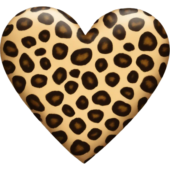 Leopard print heart emoji